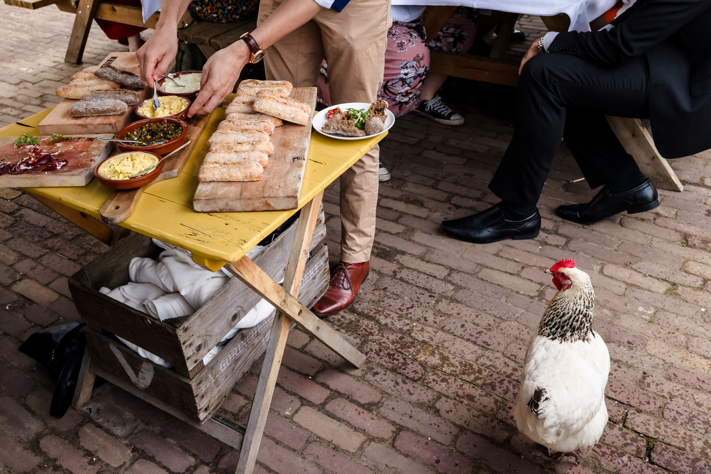 diner tijdens bruiloft