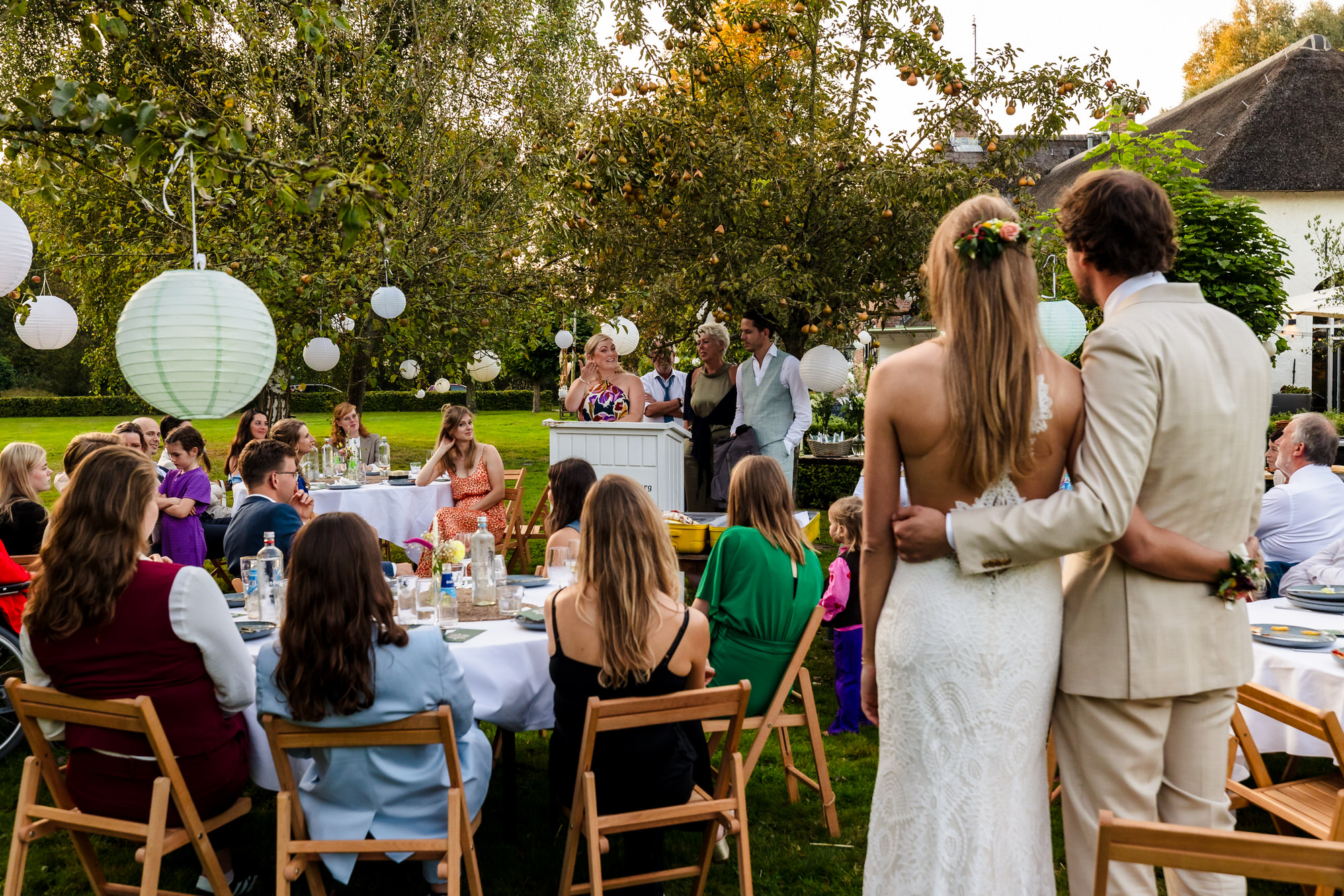 stukjes op de bruiloft