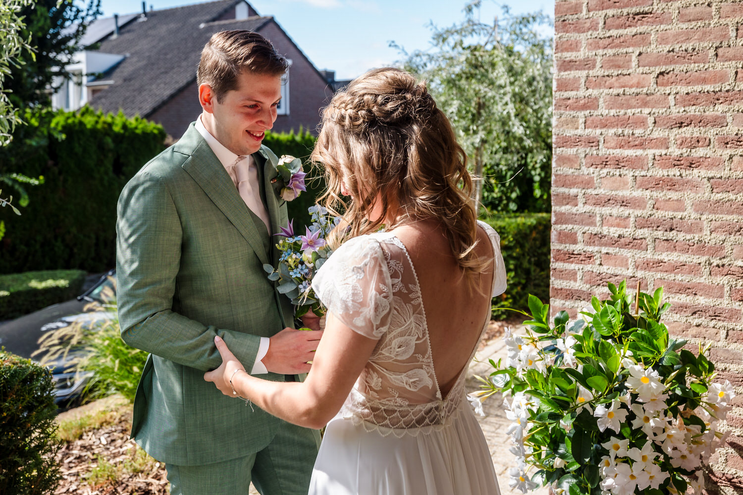 first look bruid en bruidegom