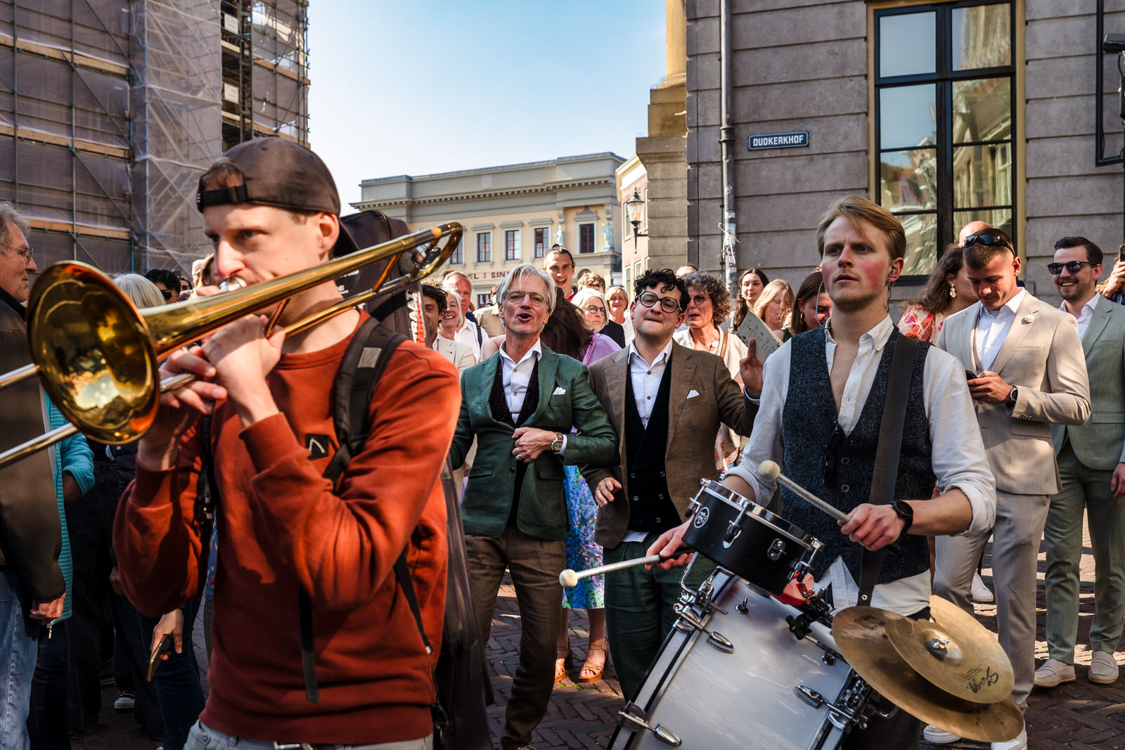 bruiloft in de binnenstad van utrecht