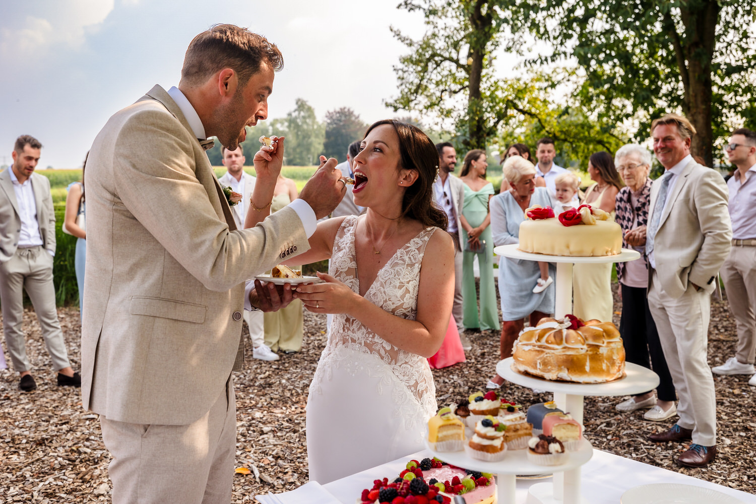 bruidstaart op bruiloft in de betuwe