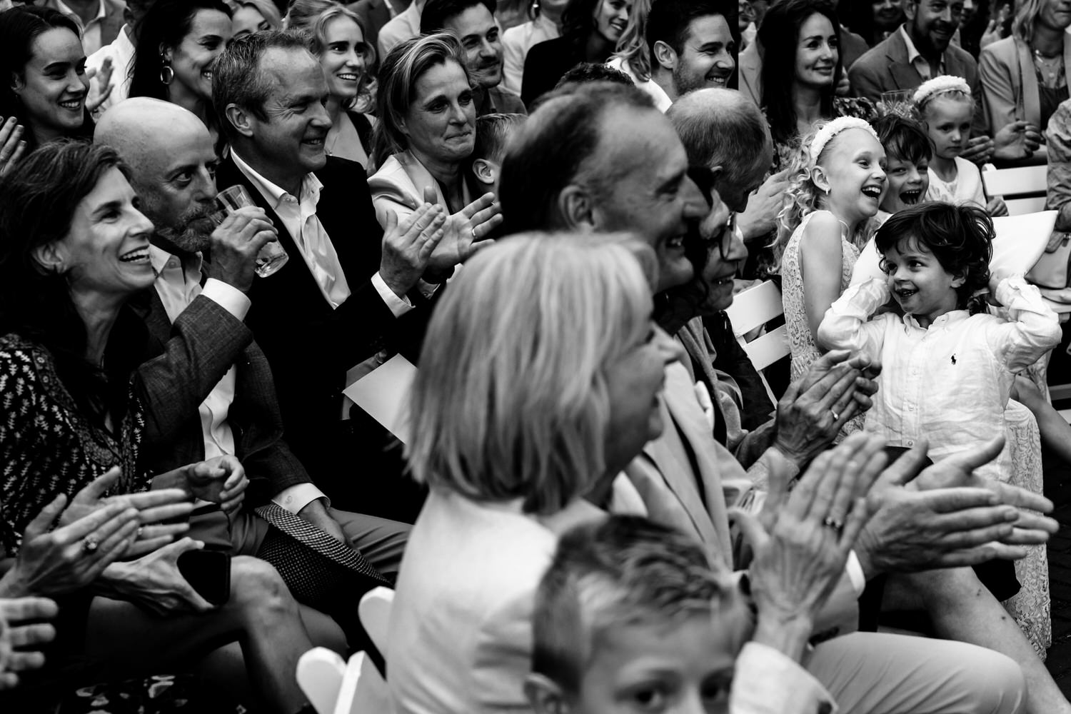 trouwceremonie van bruiloft bij rijk van de keizer in amsterdam