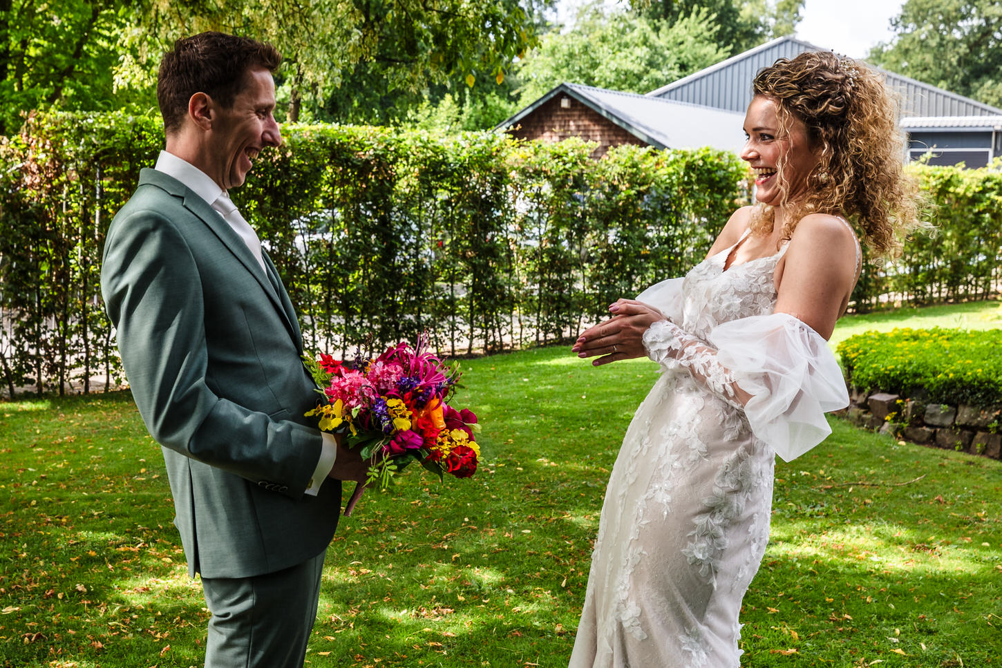 first look van bruid en bruidegom in noord-limburg