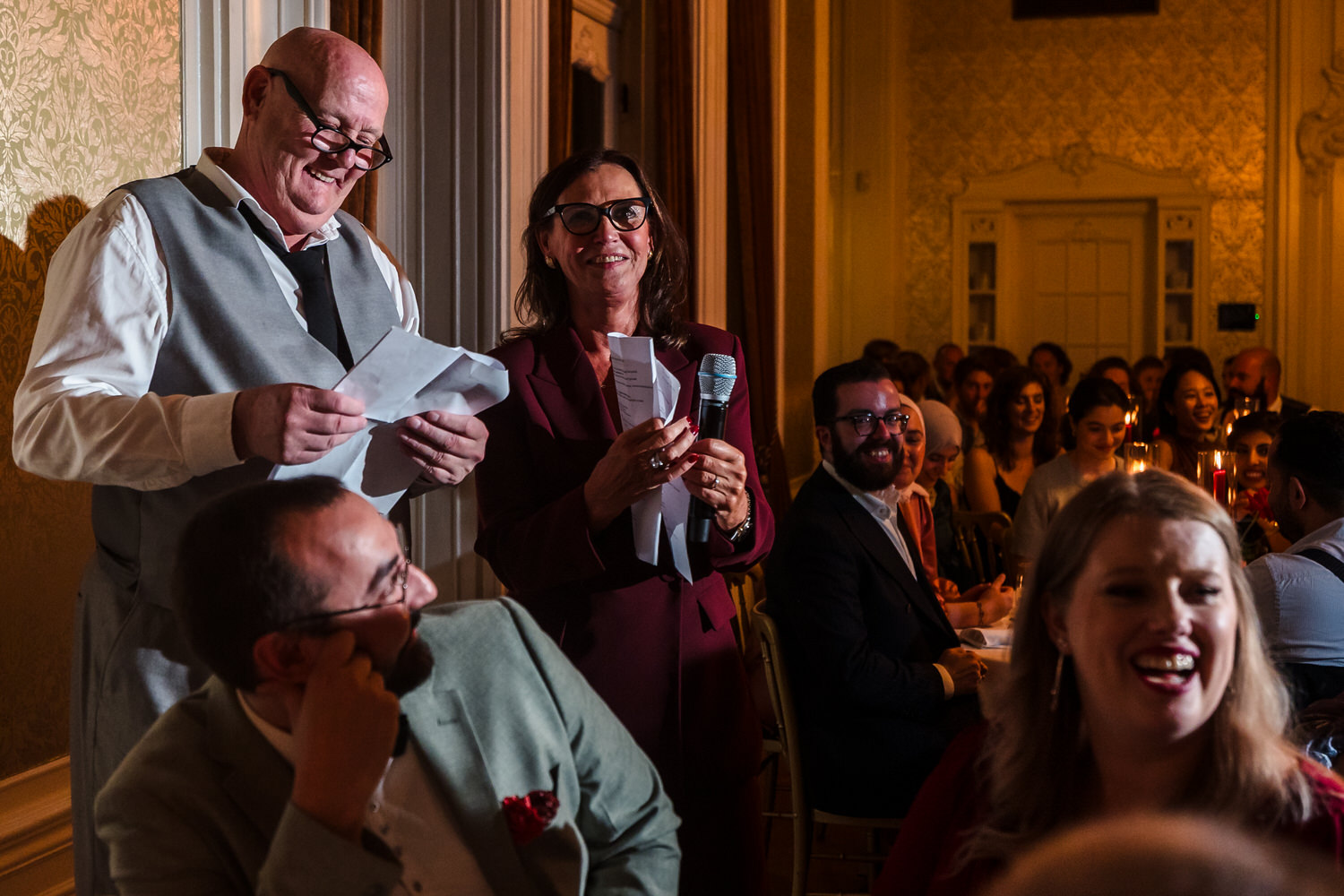 speech van ouders tijdens het diner op een bruiloft