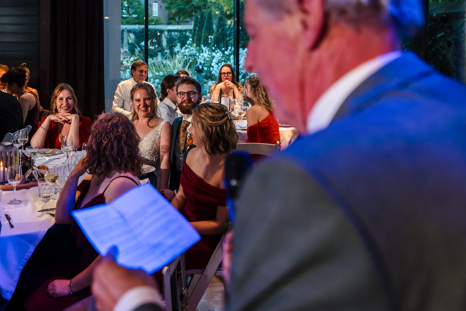 speech van een vader tijdens het diner op een bruiloft